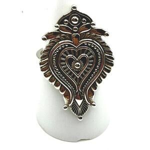 Heart Radiant Ring | Adjustable | Stamped Sterling Silver .925 | Hespera